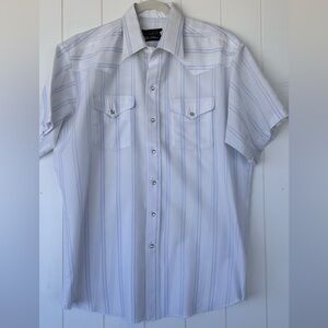 Panhandle‎ Slim Men’s Western Style Button Up Shirt Pearl Snaps Size 17-34